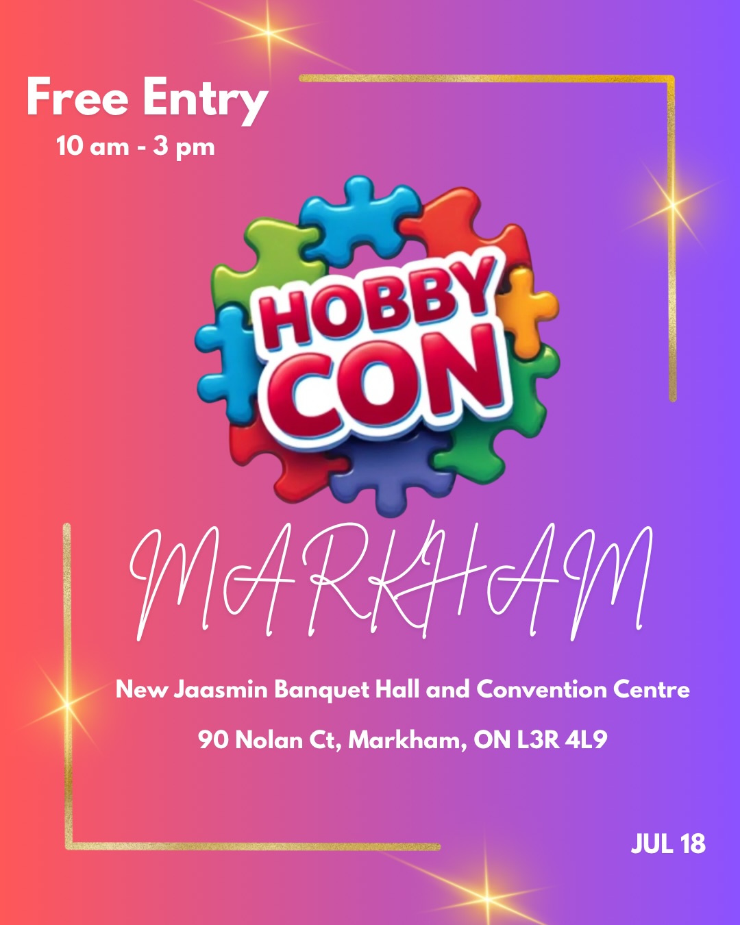 thehobbycon Facebook ad: 4 CITIES. 2 DAYS.