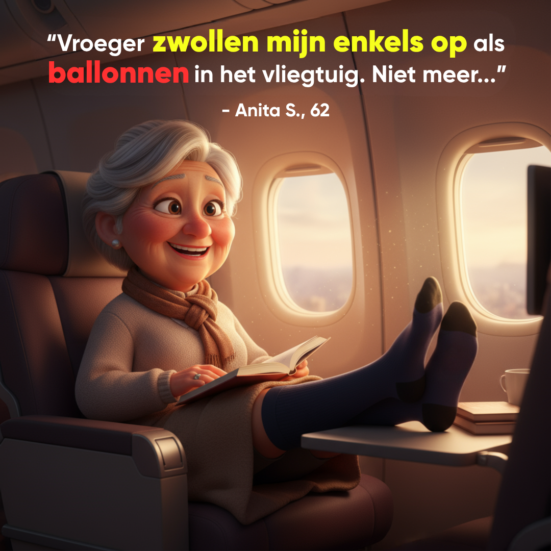 Dayside Facebook ad: Vlieg zonder gezwollen enkels, eindelijk.
