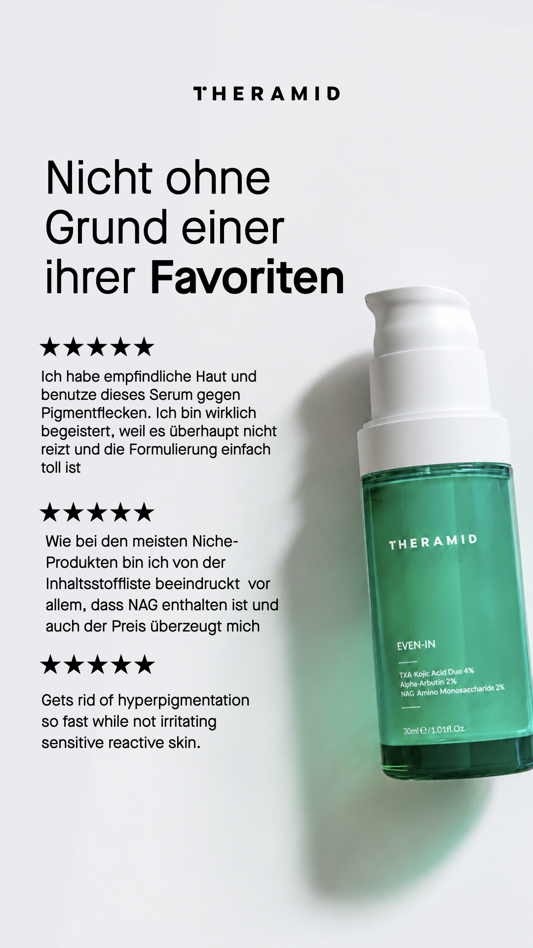Niche Beauty Lab Facebook ad: Pigmentflecken? Wir haben da was.