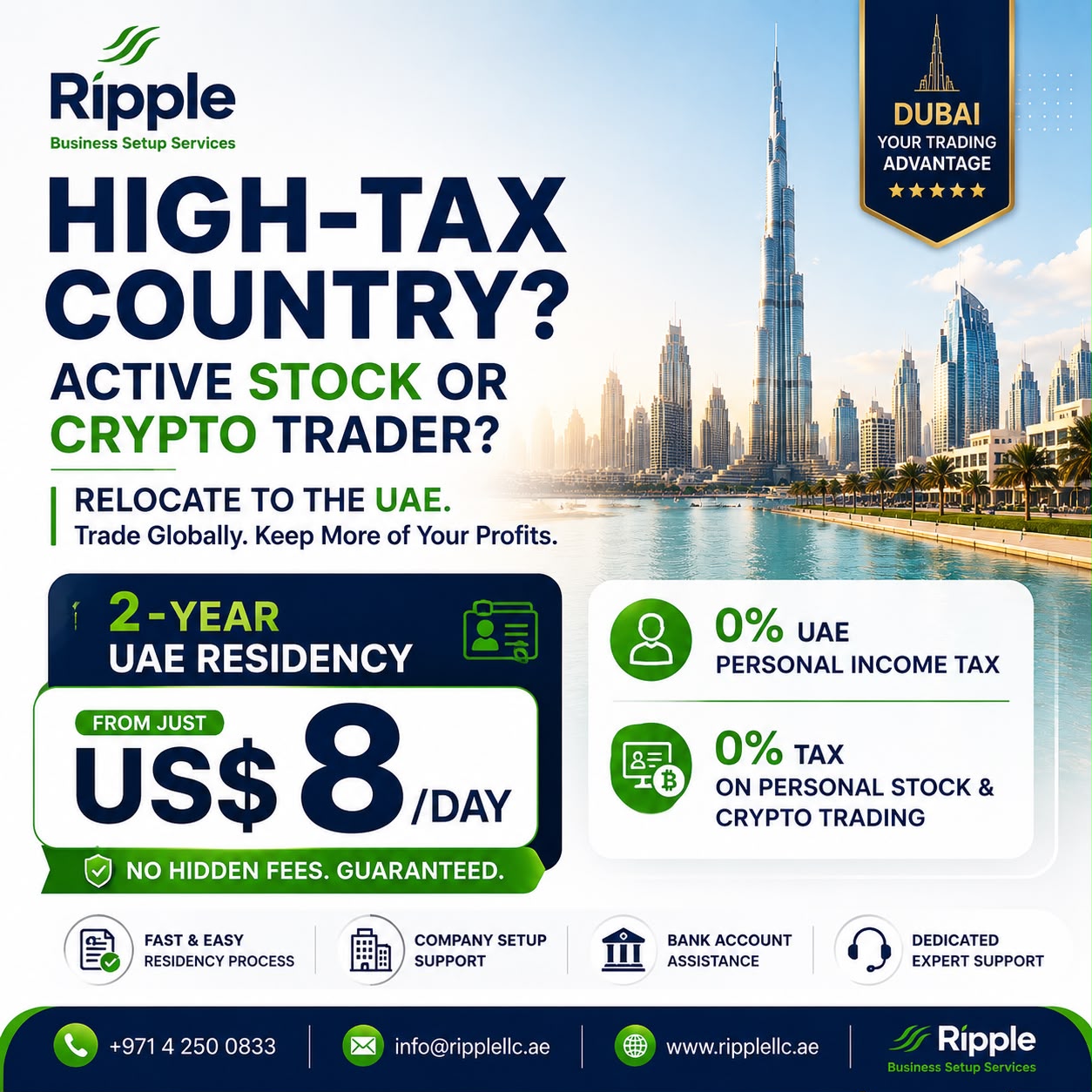 Ripple Business Setup LLC. Facebook ad