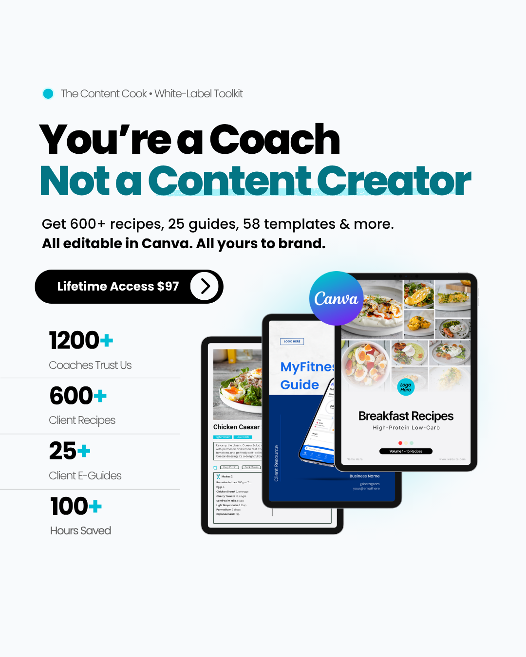 The Content Cook Facebook ad: All Your Client Resources. One Toolkit.