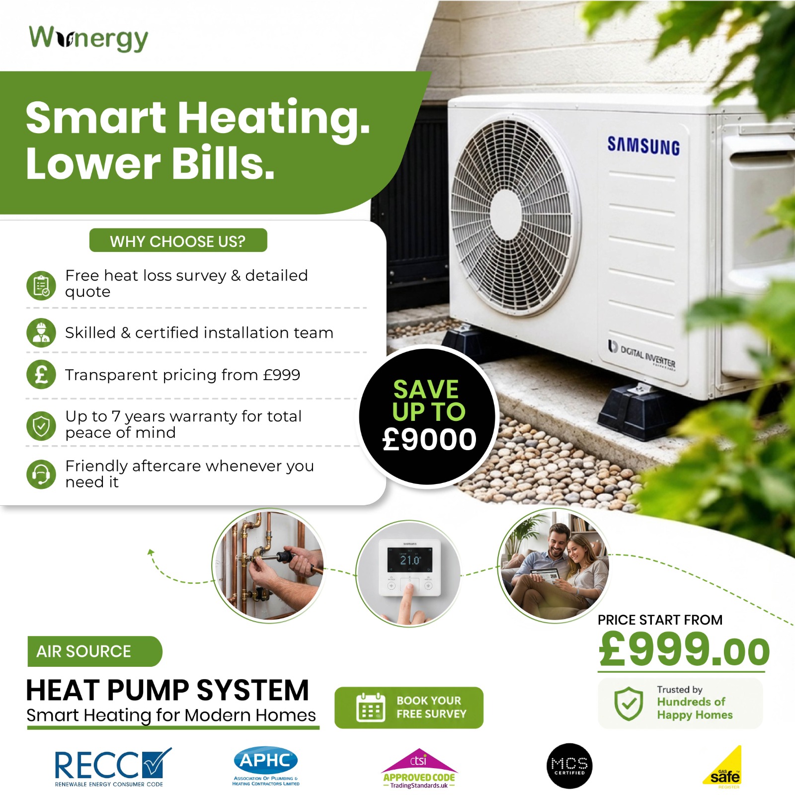 Wunergy Facebook ad: Free heat loss survey