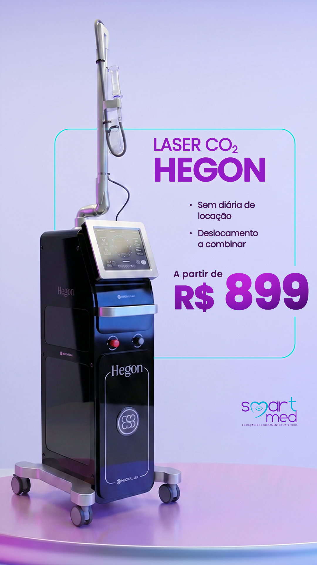 SmartMed Locações de Equipamentos Estéticos Facebook ad from Apr 28, 2026