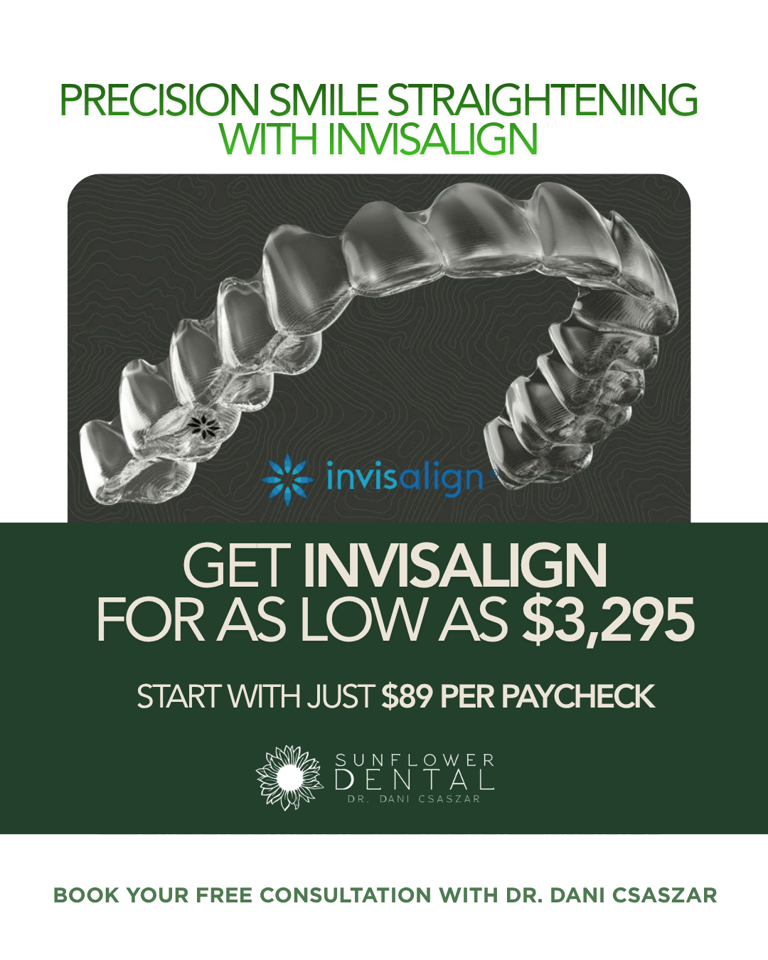 Sunflower Dental Facebook ad: Edwardsville: Get Invisalign As Low As $3,295 + Free…