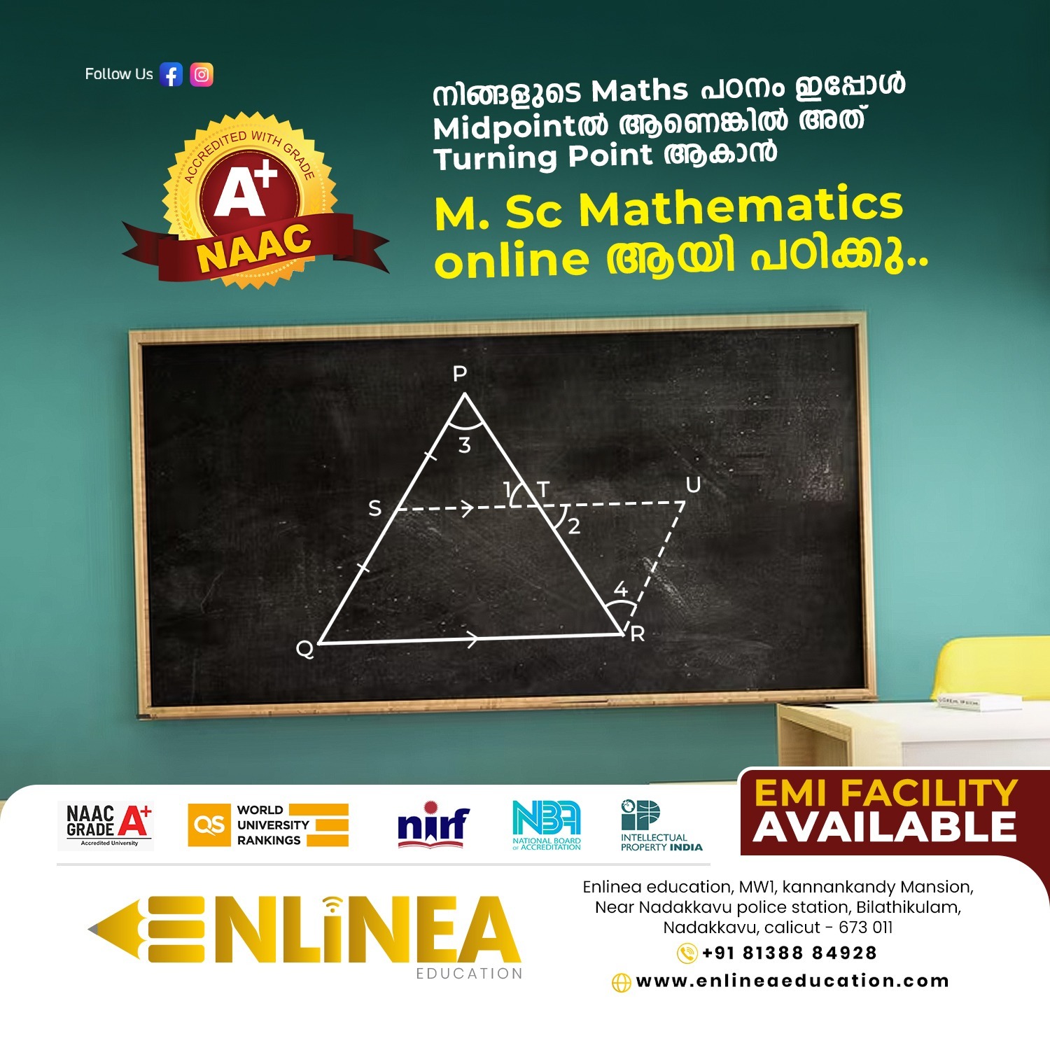 Enlinea Education Facebook ad: Limited seats, Register Now!