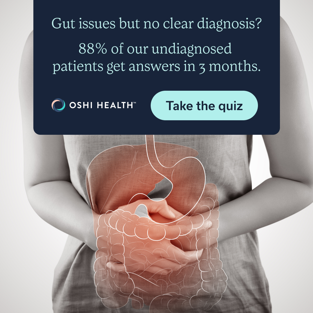 Oshi Health Facebook ad: Expert Virtual GI Care