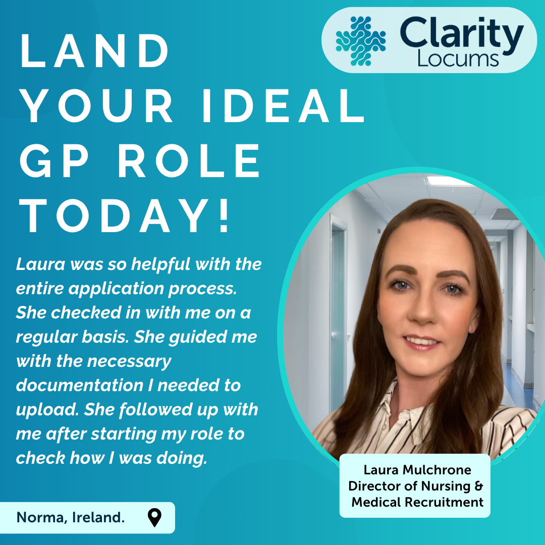 Clarity Locums - Healthcare Recruitment Specialists Facebook ad: New GP Opportunities Across Ireland