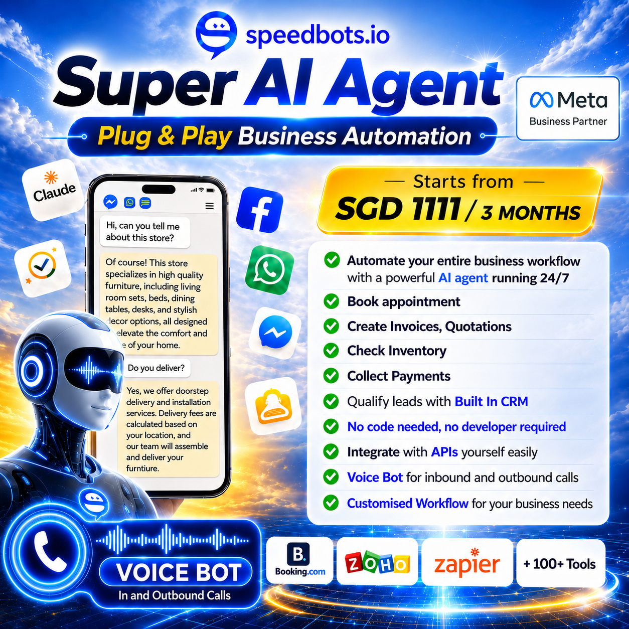 Speedbots.io Facebook ad
