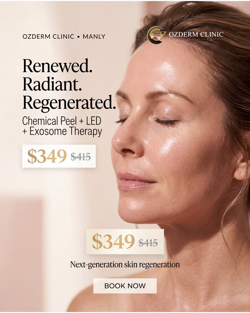 Ozderm Clinic Facebook ad: Chemical Peel + Exosome, $349 Description: Peel and…