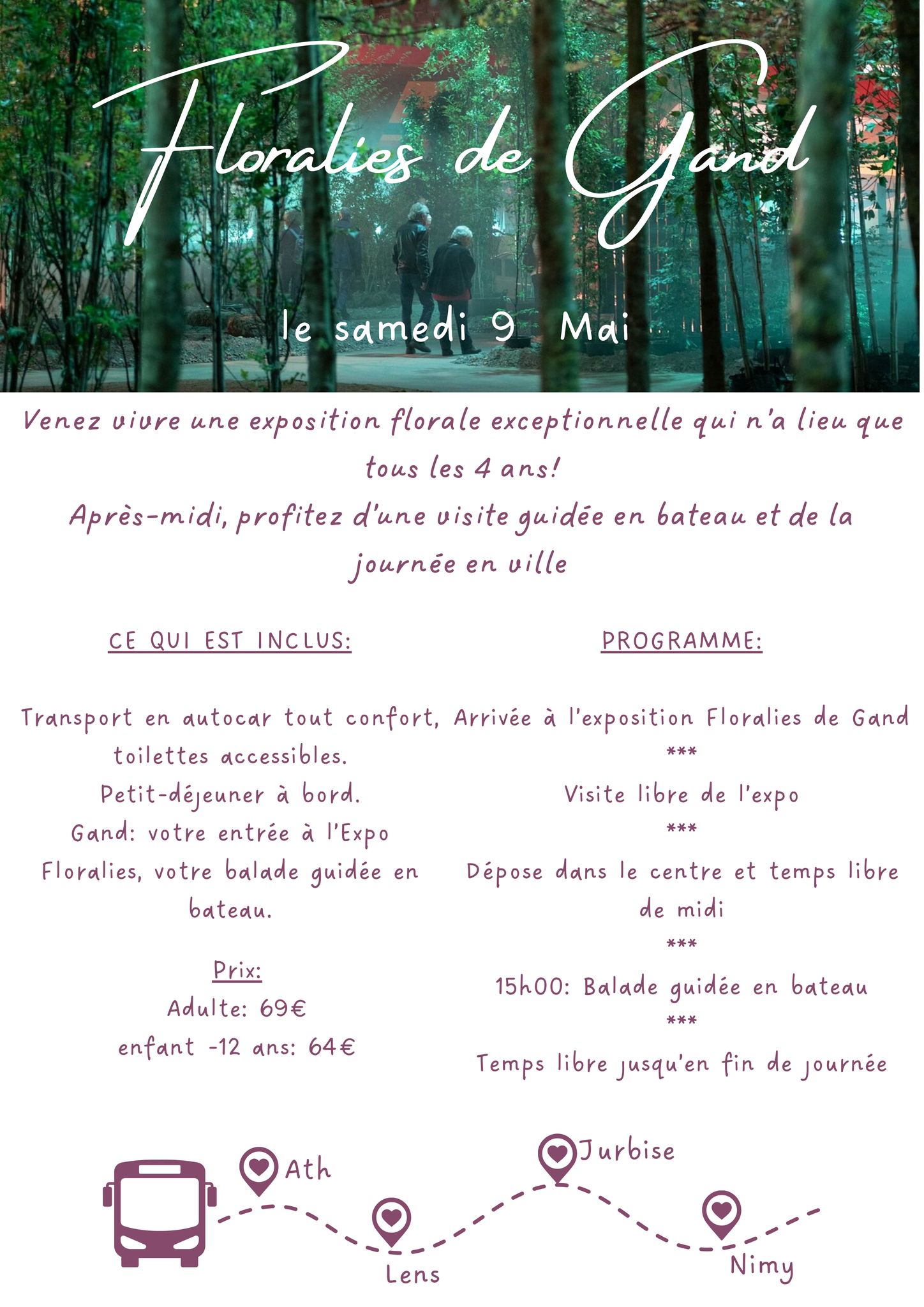 Ath'orizon Voyages Facebook ad: Floralies de Gand