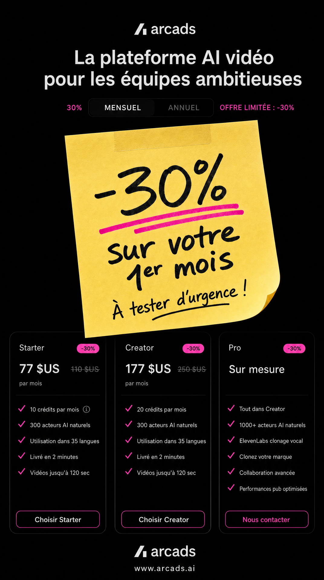 Arcads AI - Newsletter   Facebook ad