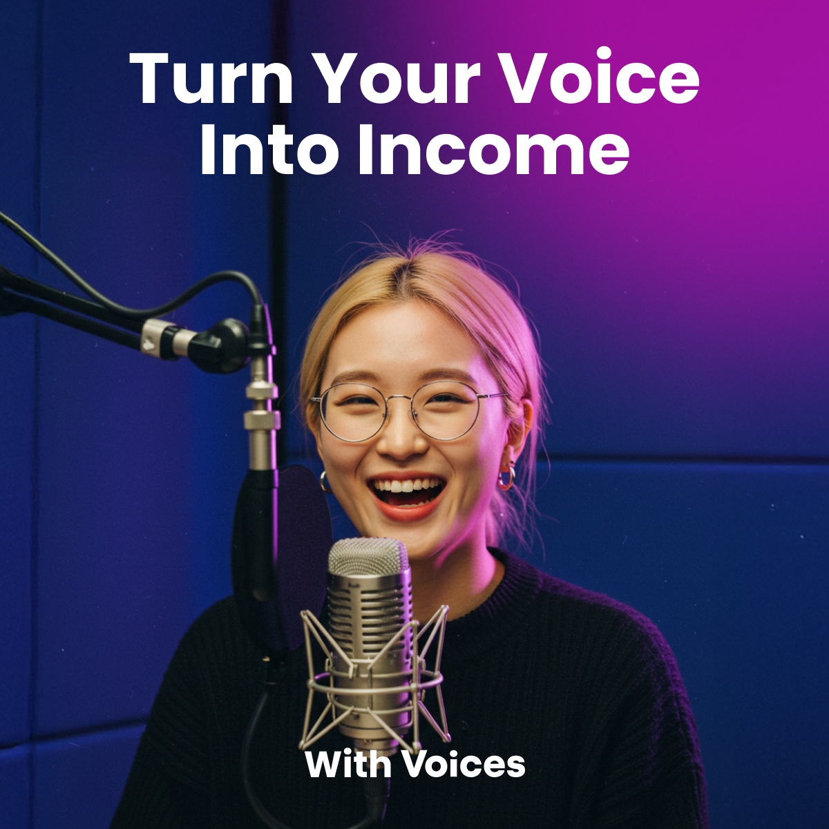 Voices Facebook ad: Make Money With Your Voice