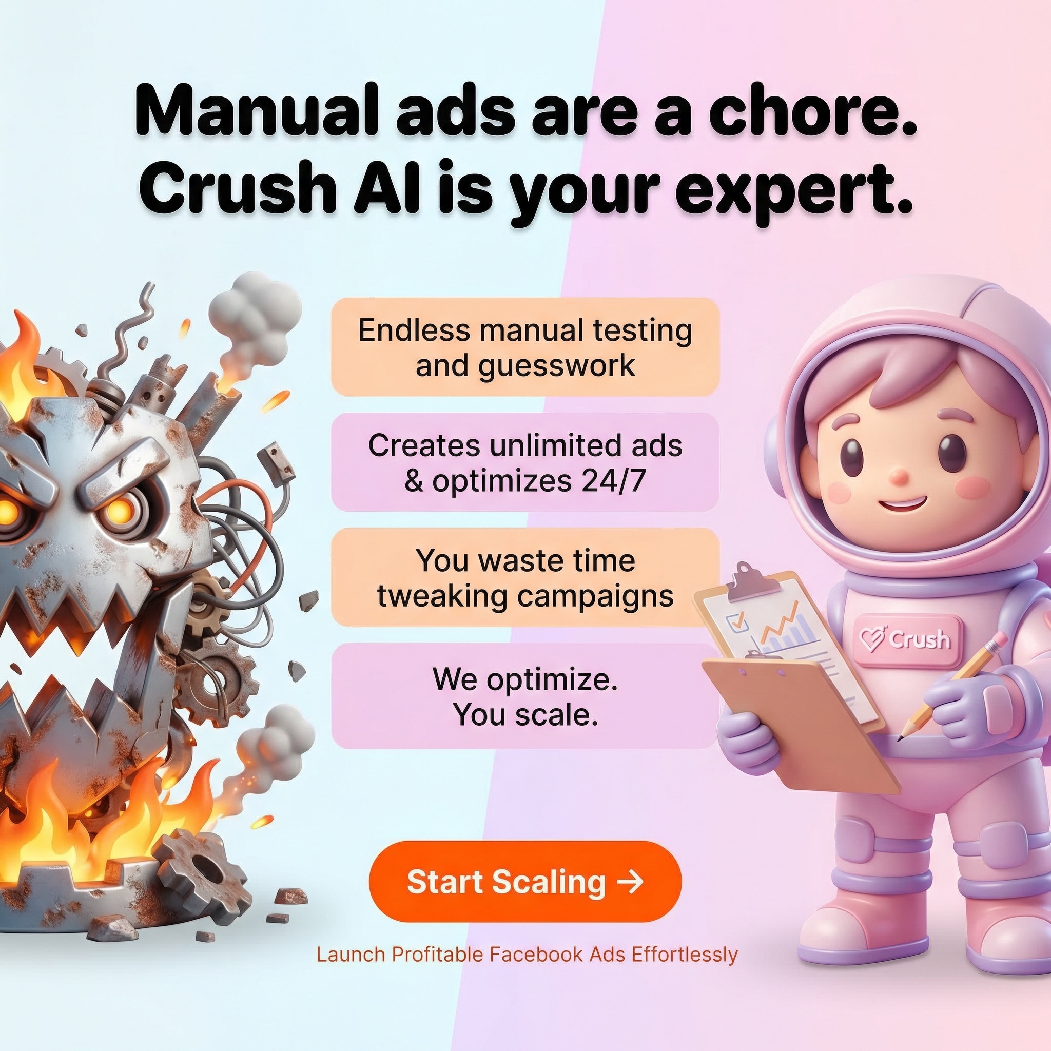 trycrush.ai Facebook ad