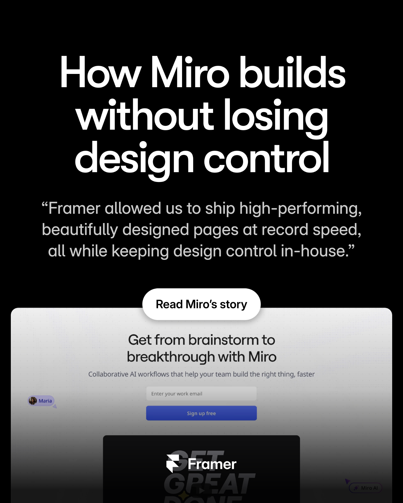Framer Facebook ad