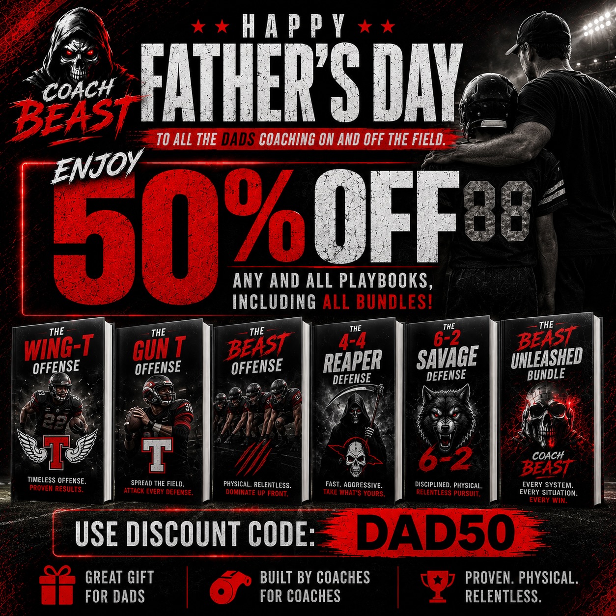 Beast Pod: A Youth Football Coaching Podcast Facebook ad