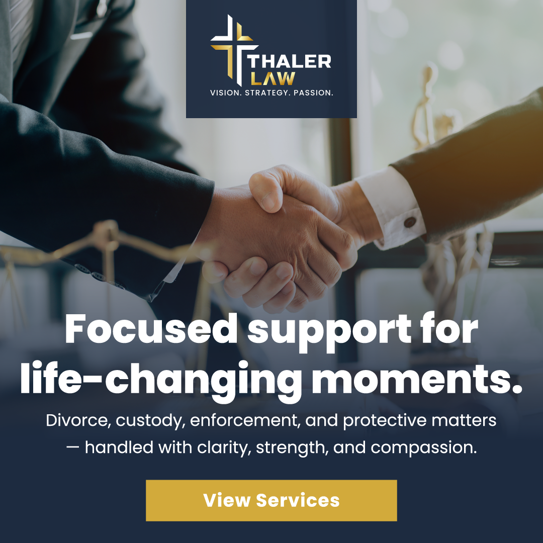 Thaler Law Facebook ad: Focused on Your Family