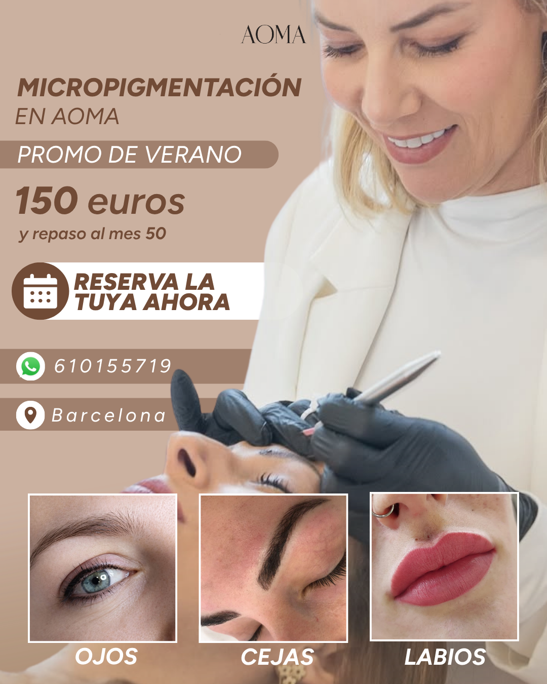 AOMA Beauty care . Maiara Zilio Facebook ad