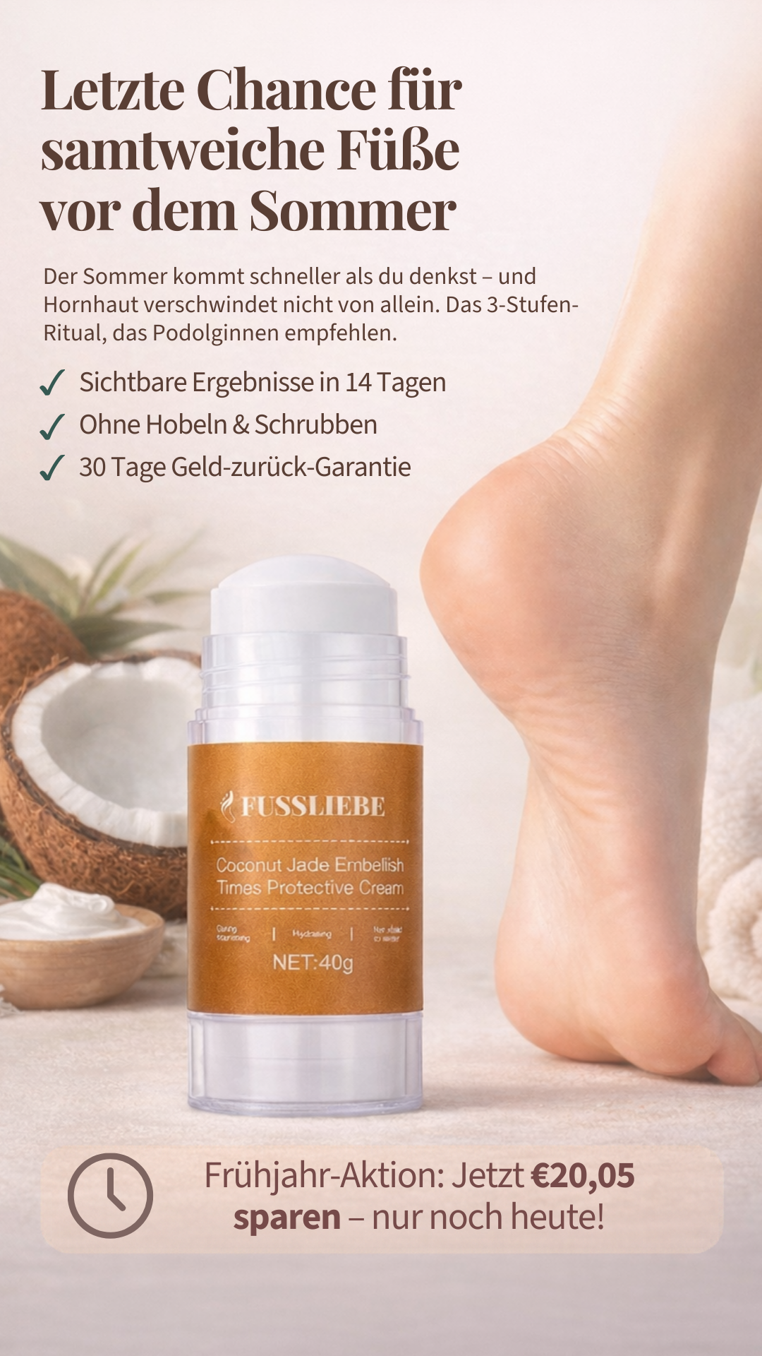 Podologie Wissen Deutschland Facebook ad: Sandalen-Saison in 4 Wochen, sind deine Füße bereit?