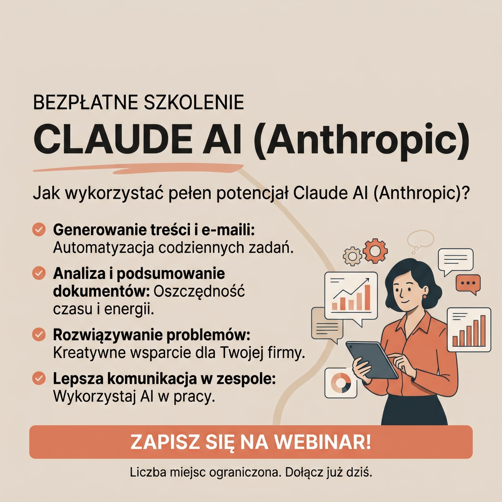 Krajowe Centrum Badań Sztucznej Inteligencji Facebook ad: Możliwości Claude AI - Bezpłatny webinar