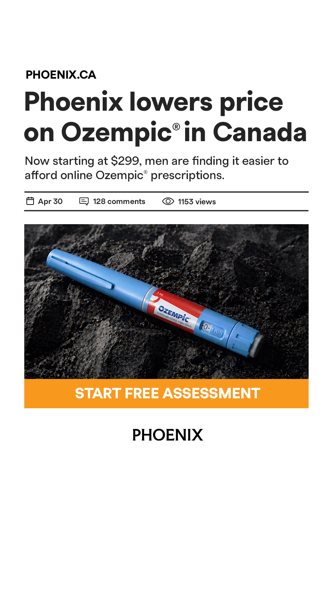 Phoenix Canada Facebook ad