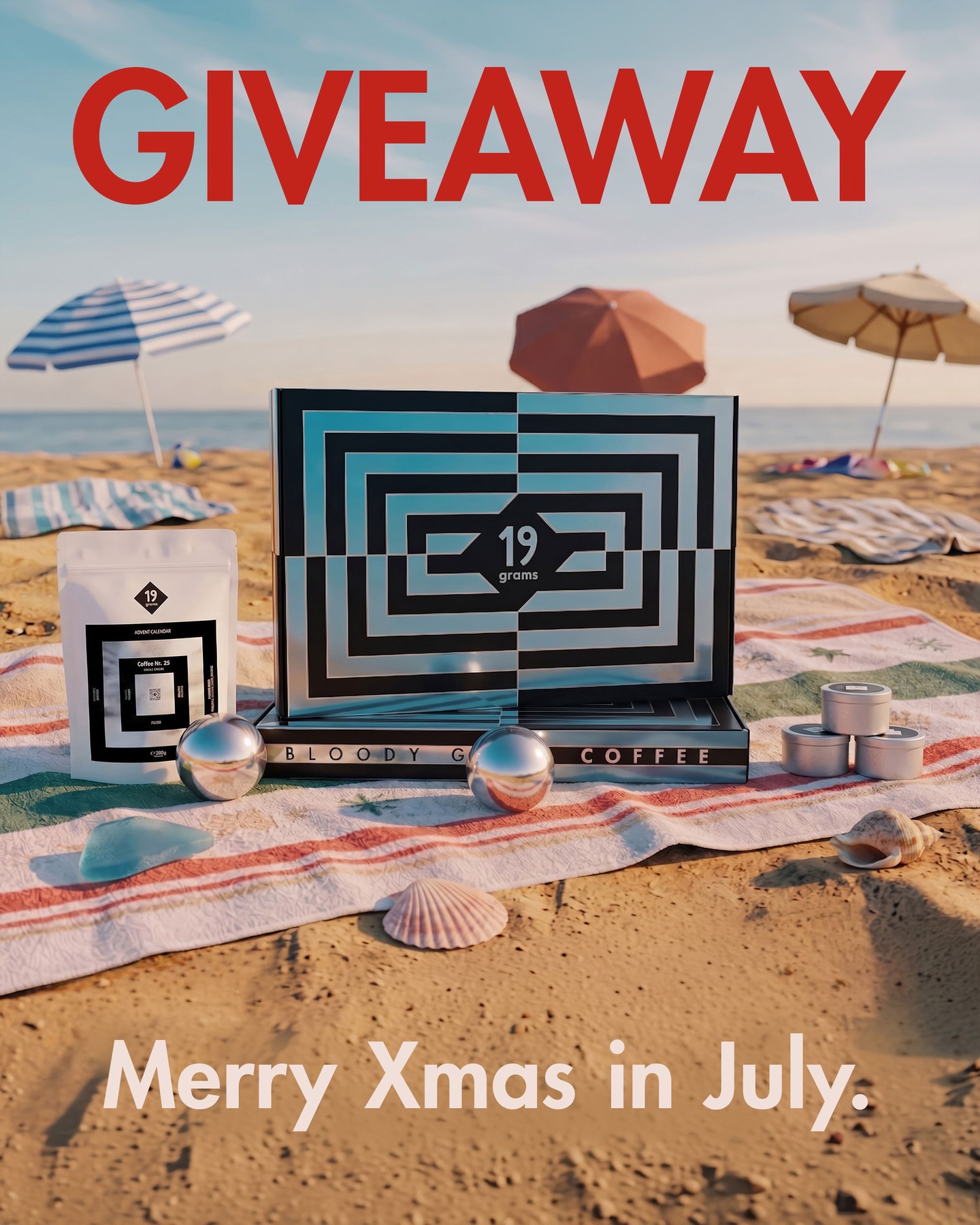 19grams Berlin Facebook ad: Merry Xmas in July!