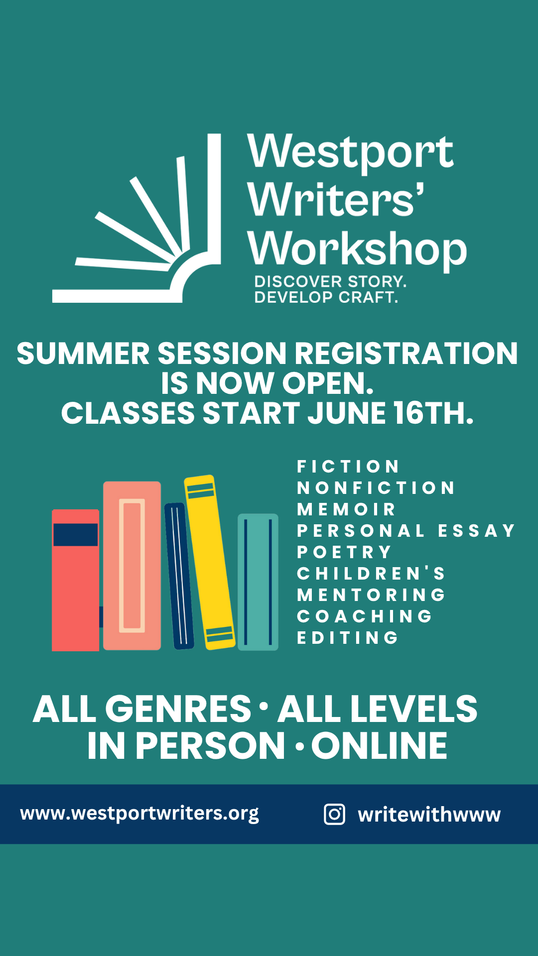 Westport Writers' Workshop Facebook ad