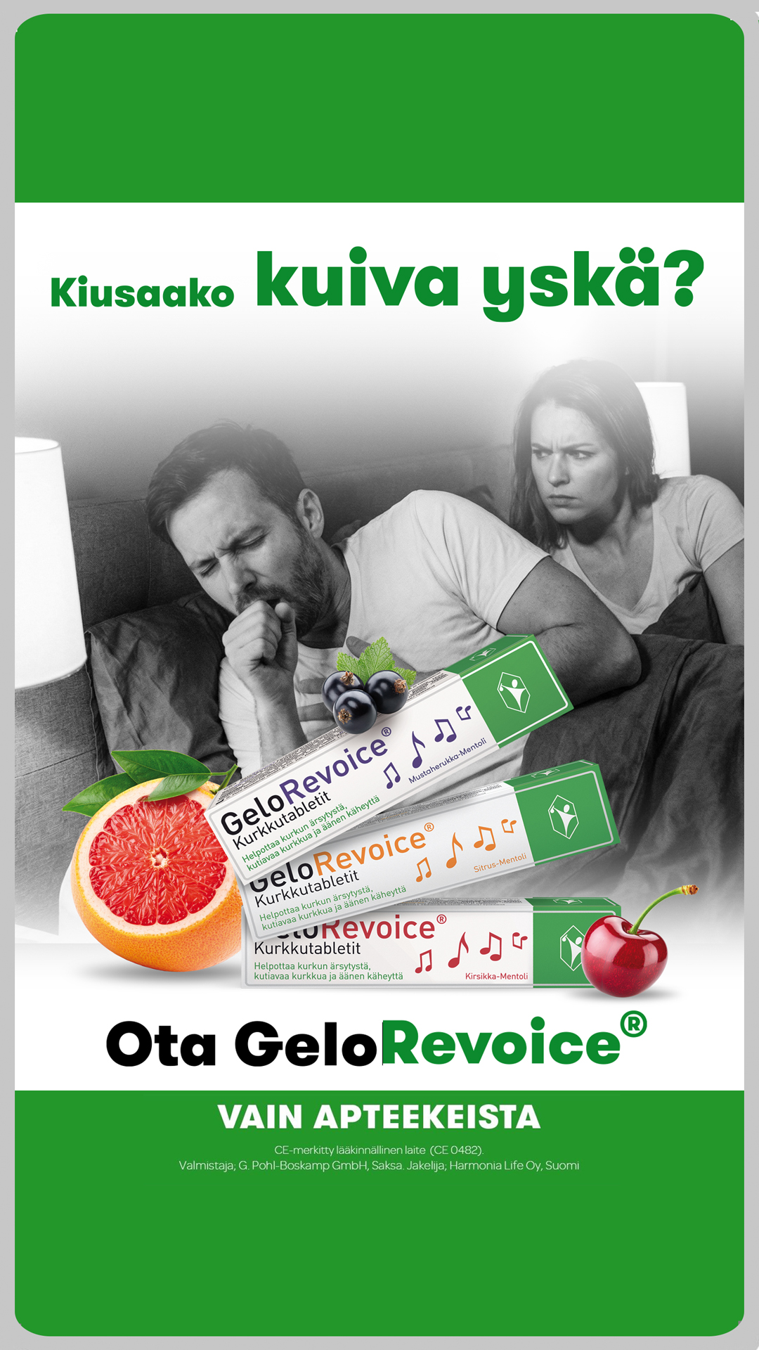 GeloRevoice Suomi Facebook ad