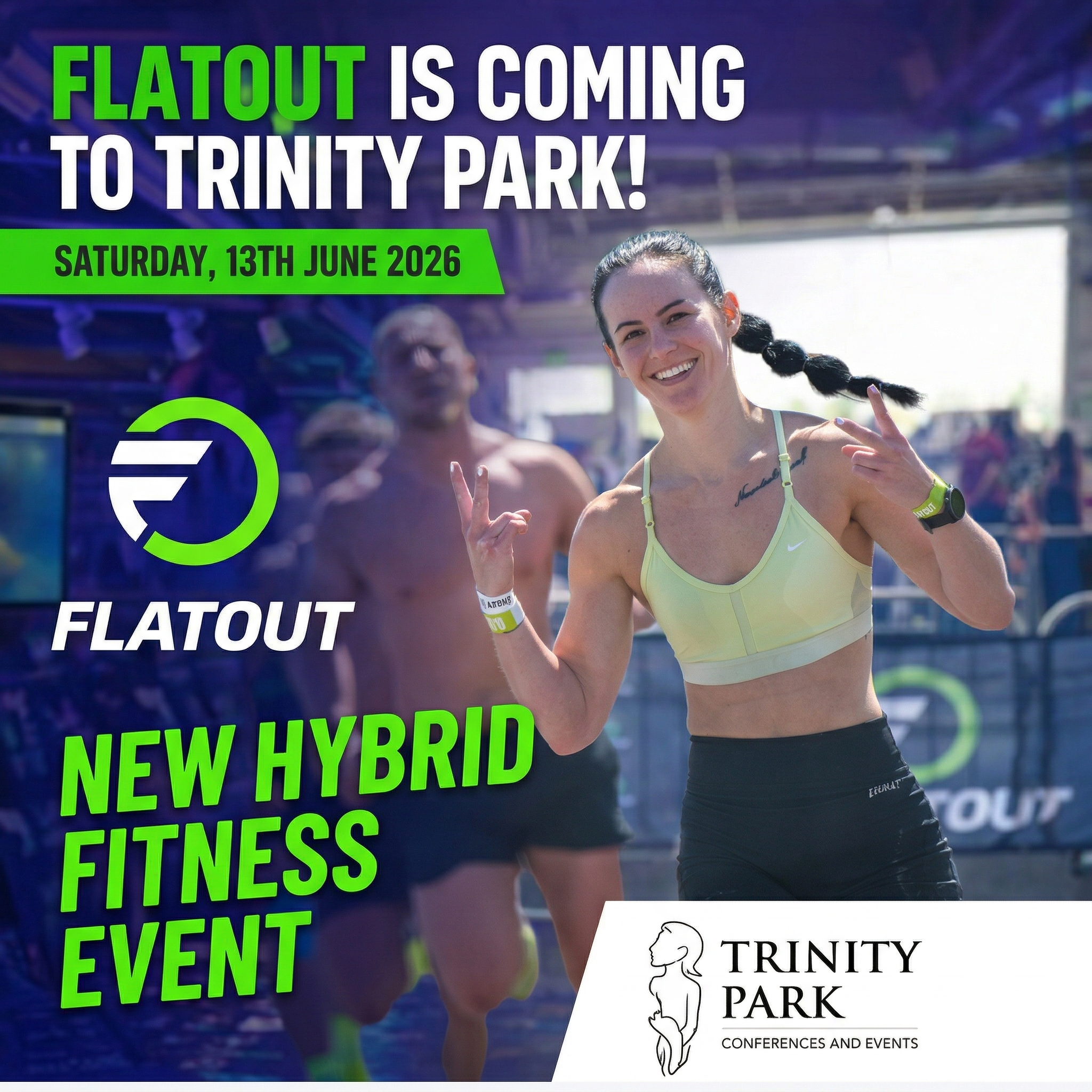 WeareFlatout Facebook ad: New Hybrid Fitness Event
