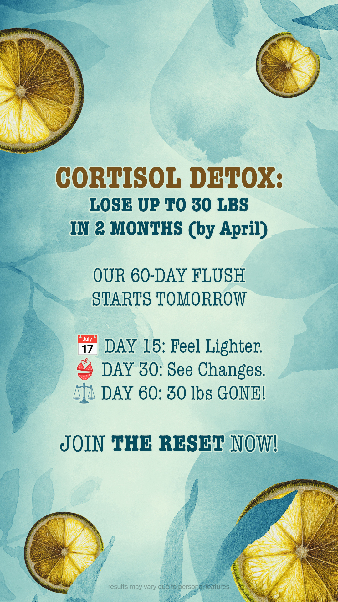 21-day Cortisol Detox Challenge Facebook ad: Start Your 21-Day Transformation