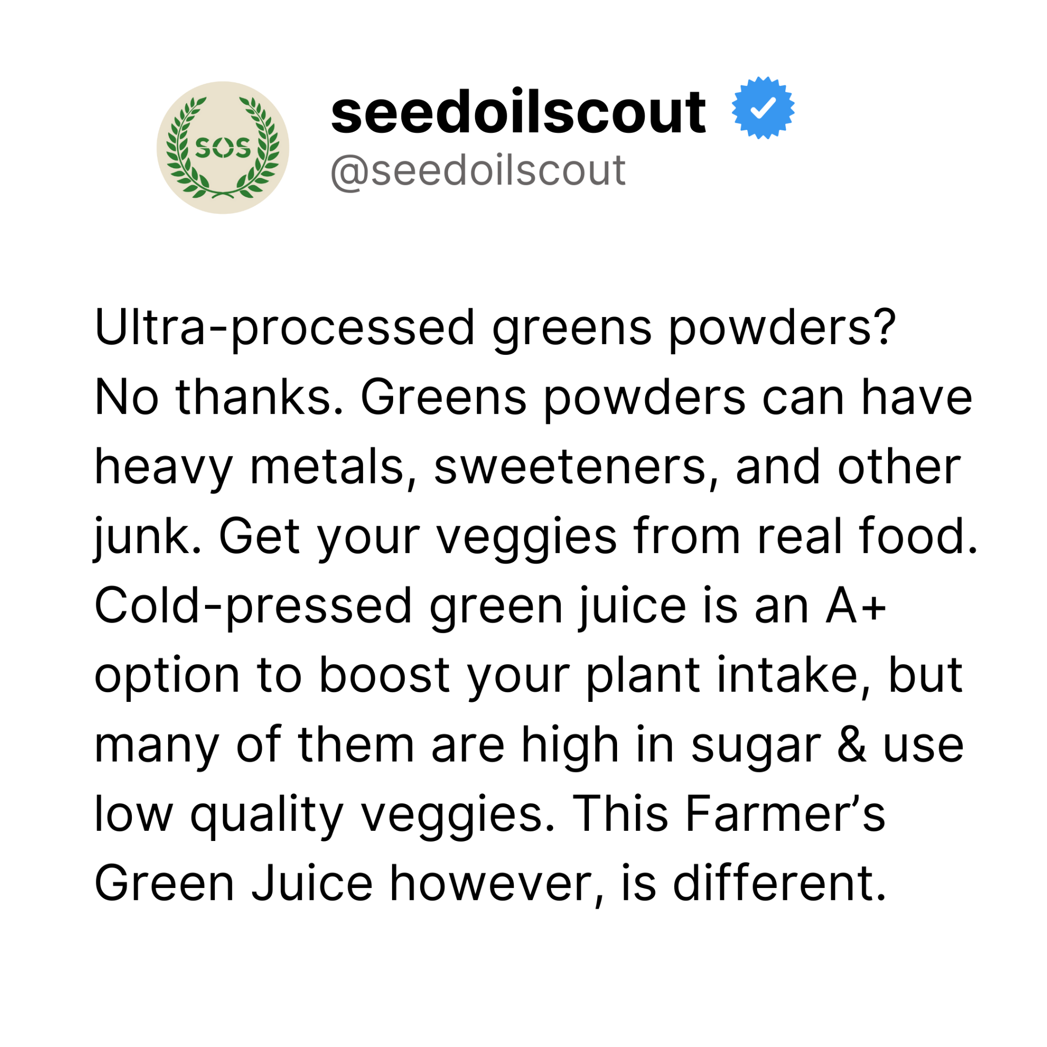Seed Oil Scout Facebook ad