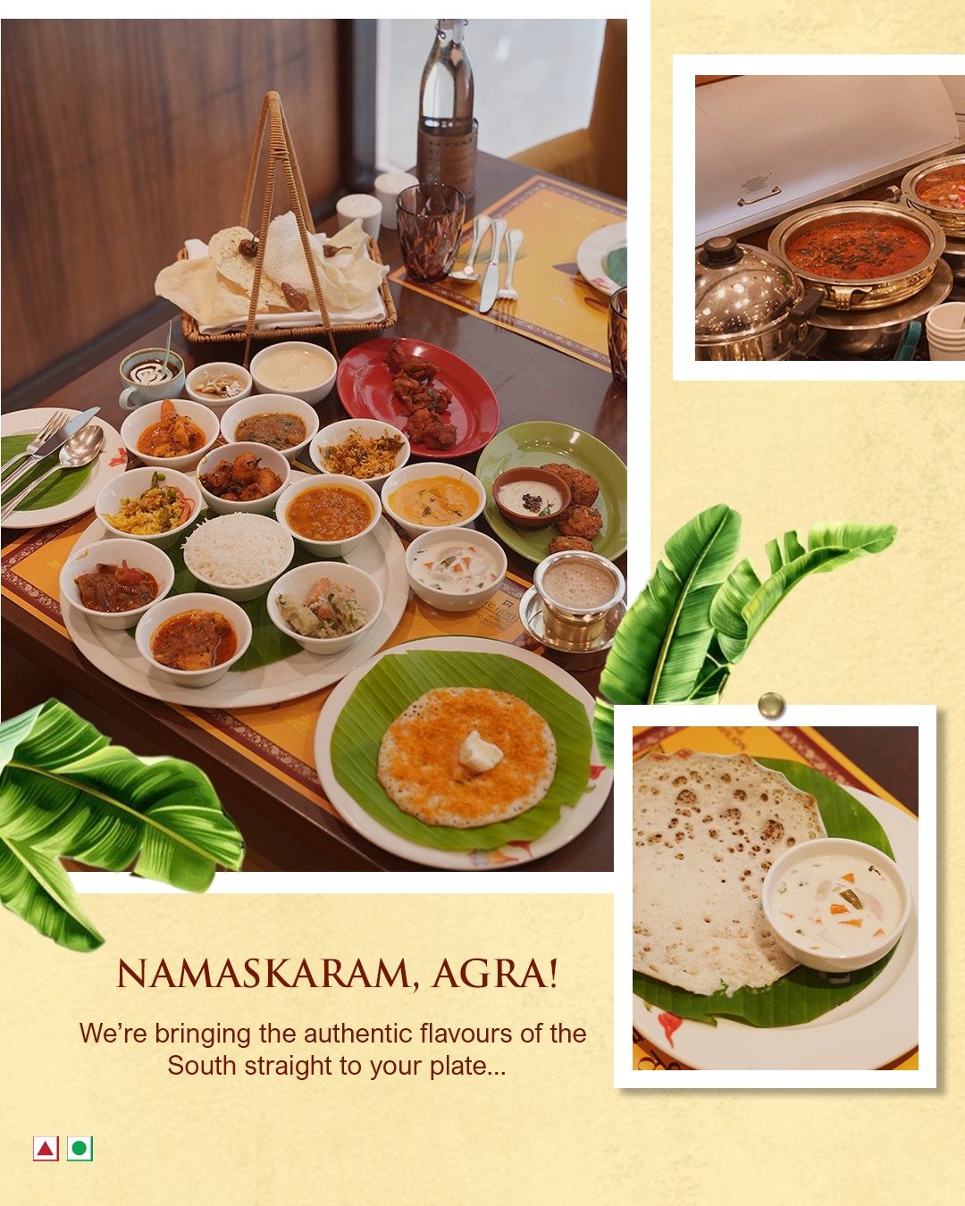 ITC Mughal, a Luxury Collection Resort & Spa, Agra Facebook ad: Crisp dosas, authentic hospitality, and a whole lot…