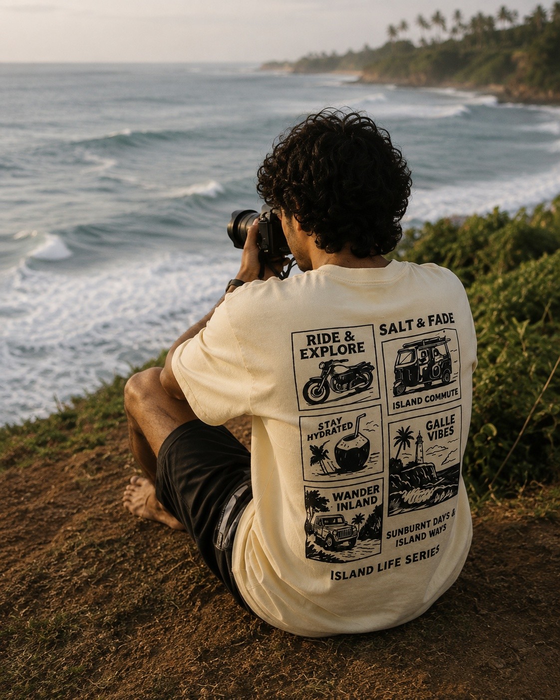 Salt and fade Facebook ad: Salt & Fade, Island Wear. Designed in Sri Lanka.