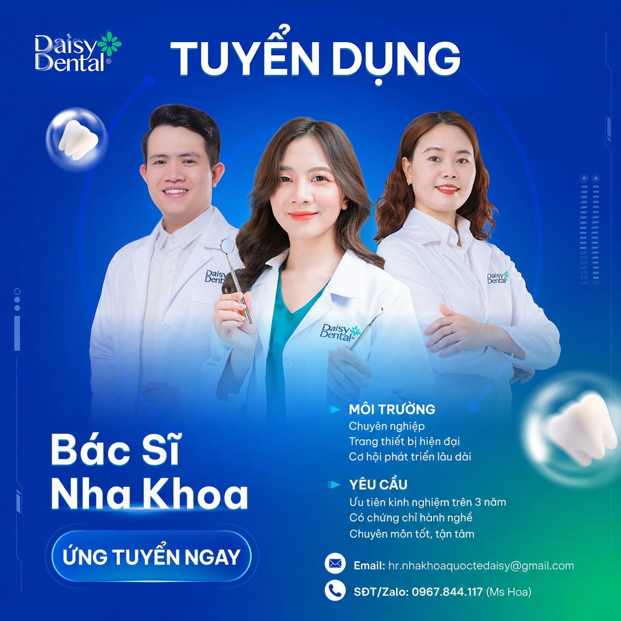 Nha Khoa Quốc Tế DAISY Facebook ad: Có những nụ cười không chỉ được tạo…