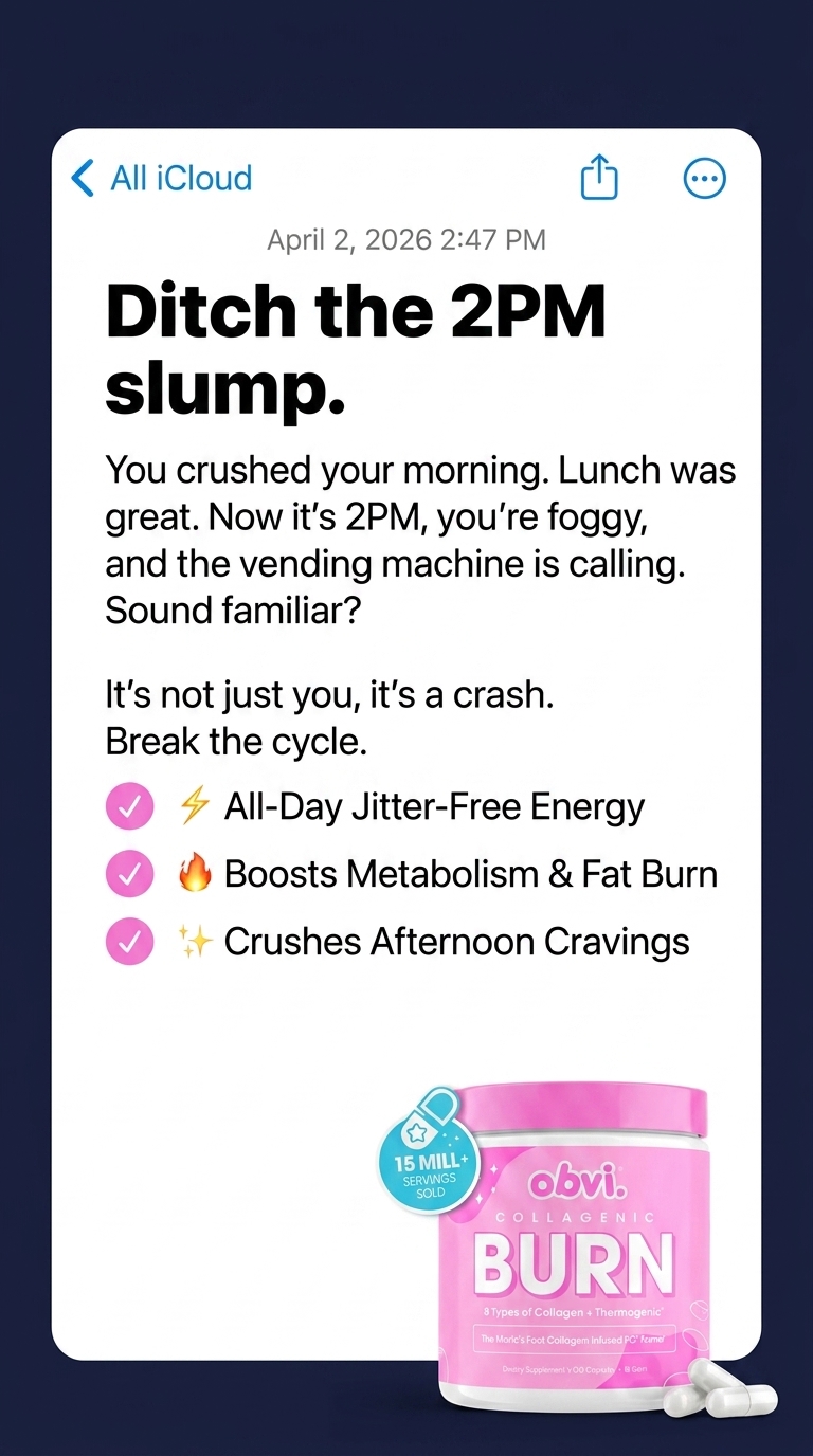 Obvi Health Facebook ad