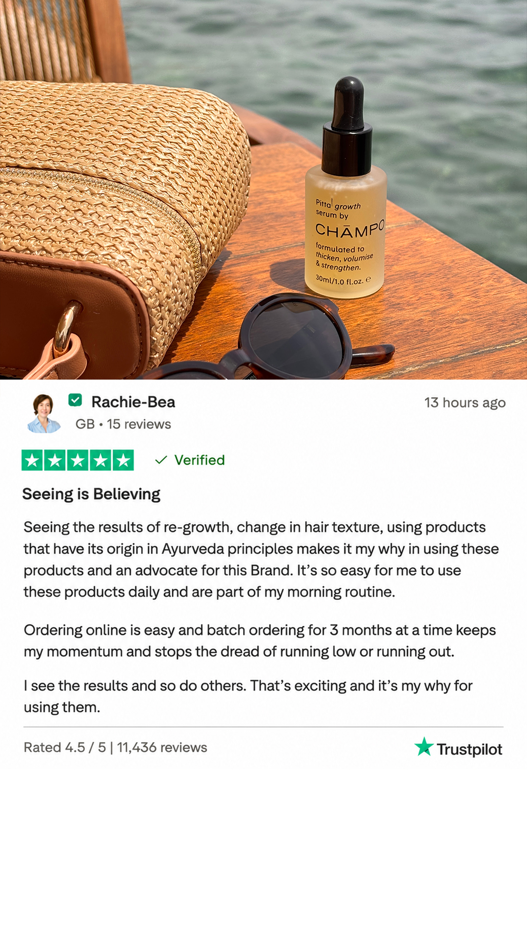 Chāmpo Haircare Facebook ad