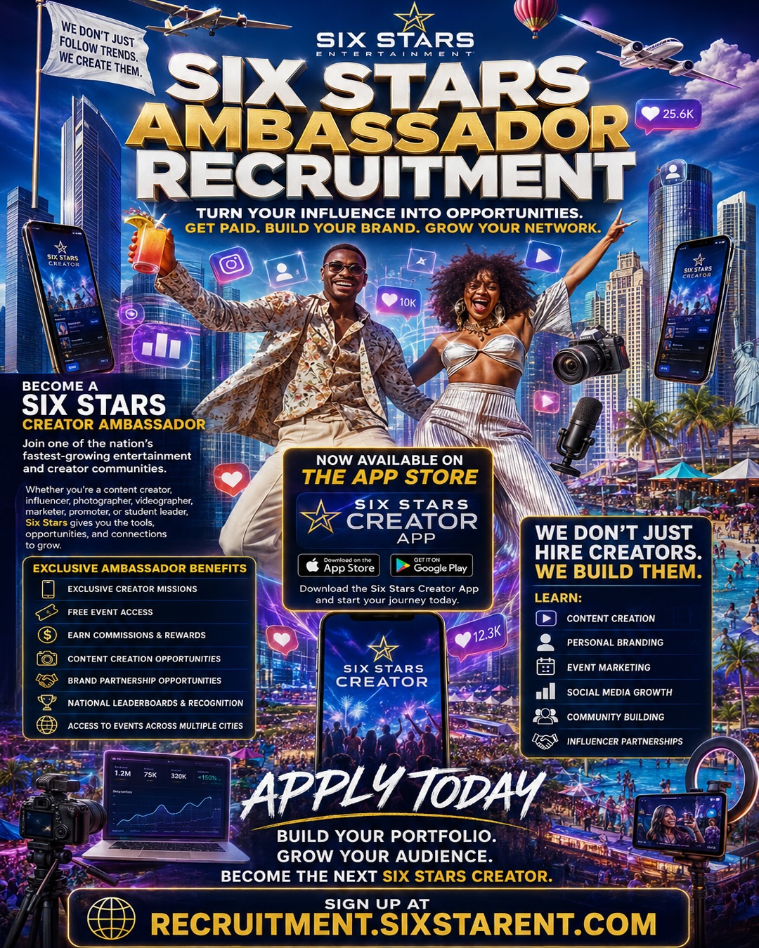 sixstarsllc Facebook ad: WE’RE OFFICIALLY RECRUITING