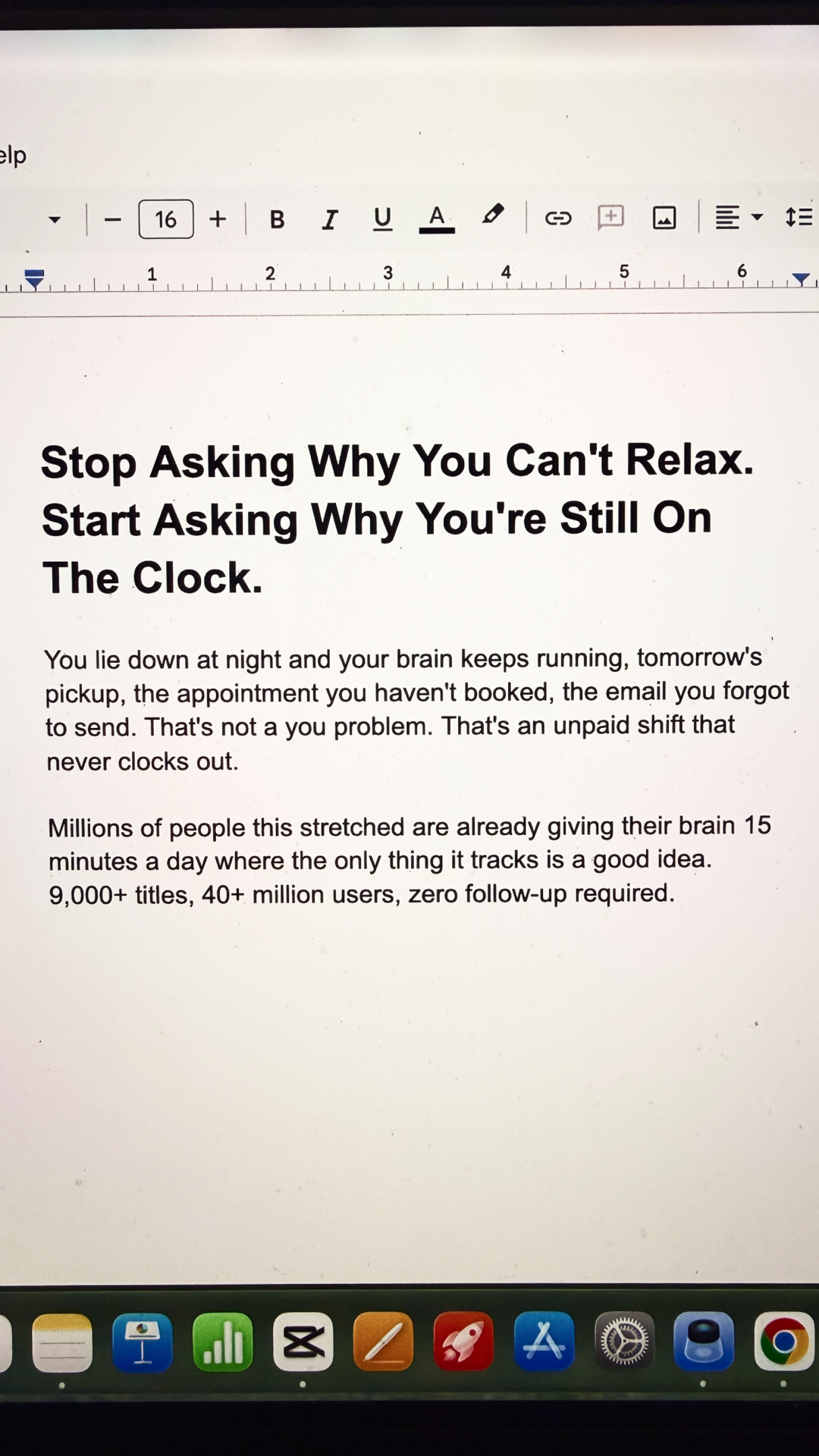 Blinkist Facebook ad