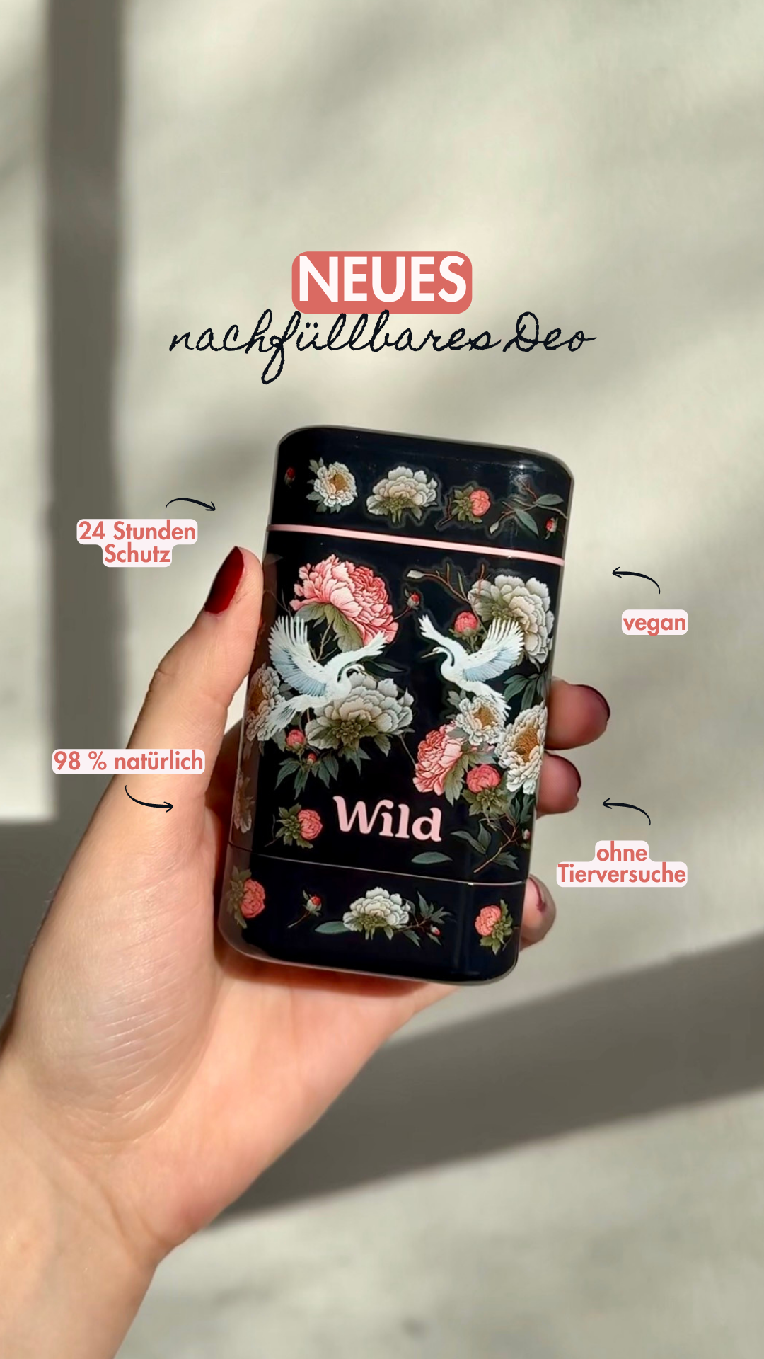 Wild Facebook ad: Veredle deinen Alltag mit Midnight Bloom