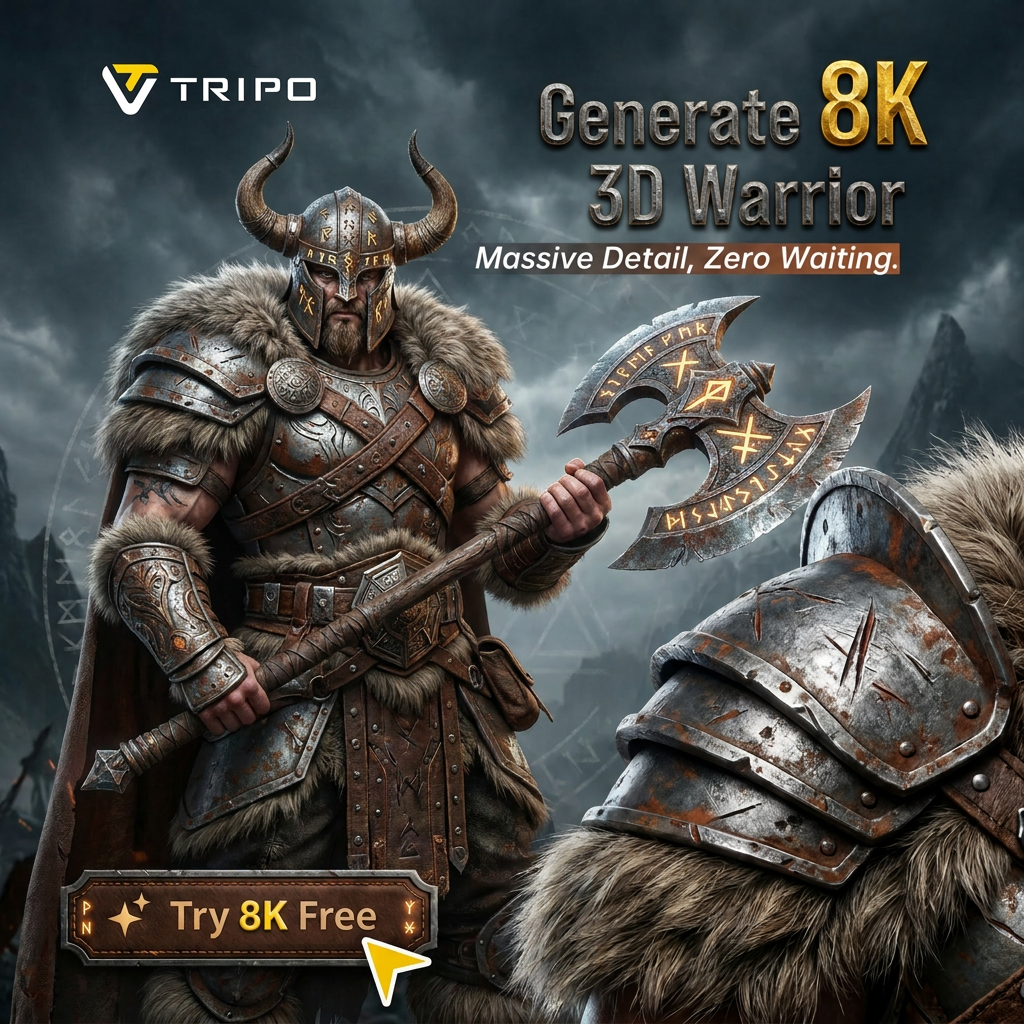 Tripo 3D Facebook ad
