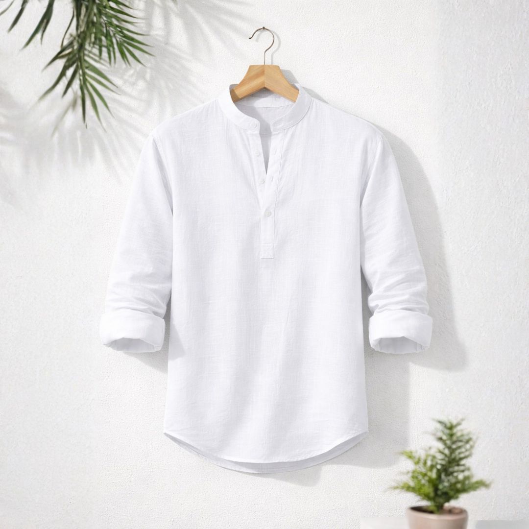 Funky Babaji Facebook ad: Solid White Air Casual Shirt