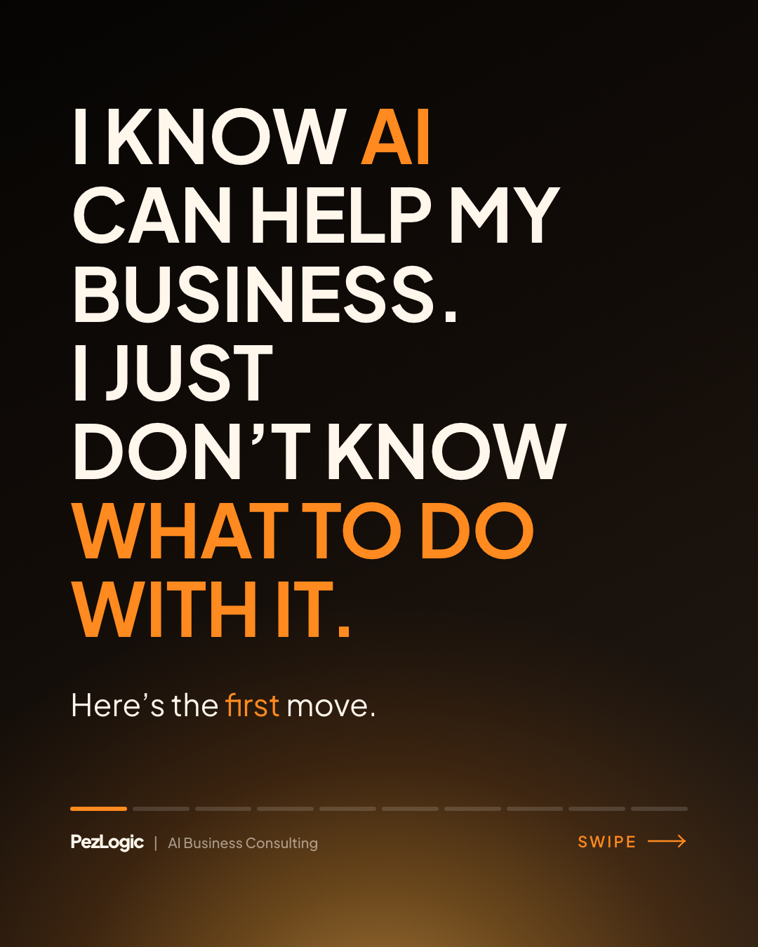 Pezlogic Facebook ad: You know AI can help your business.