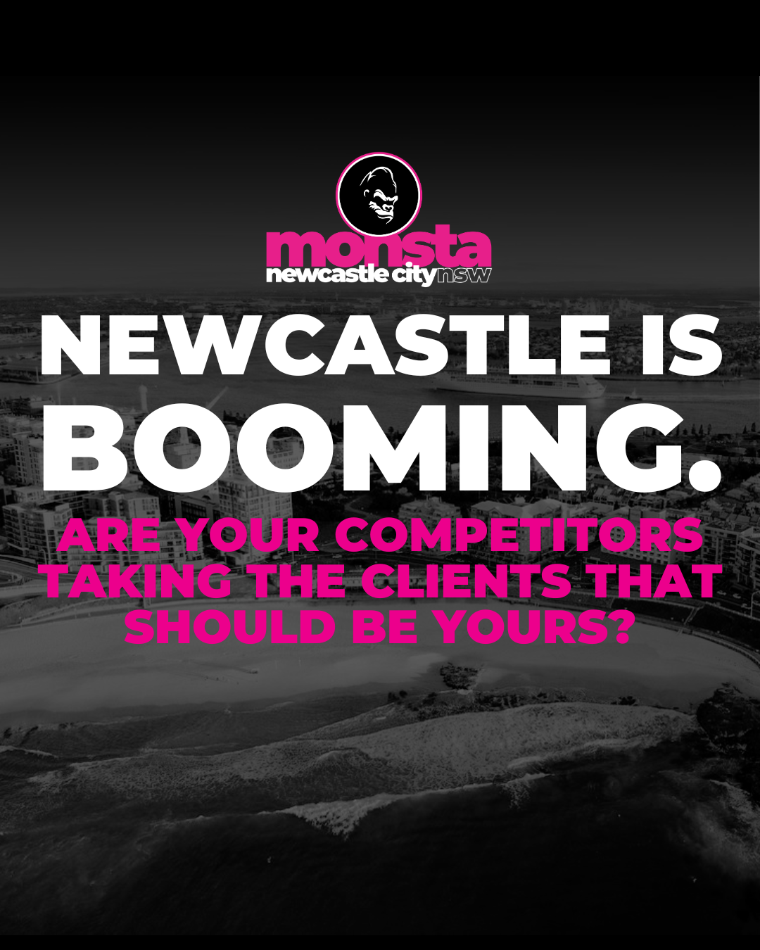 Monsta Media Newcastle City Facebook ad: Let Us Fill Your Schedule