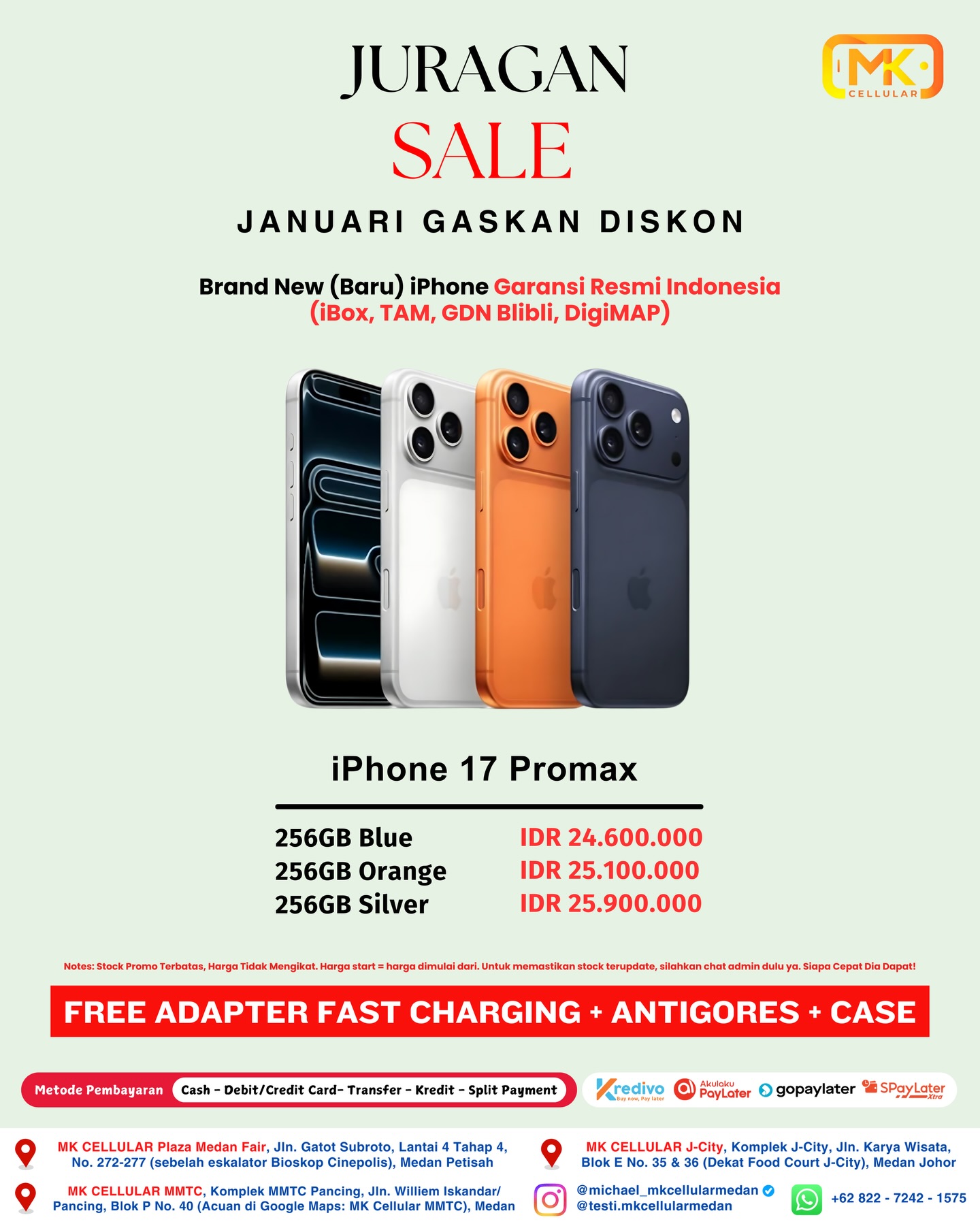 MK Cellular Medan Facebook ad