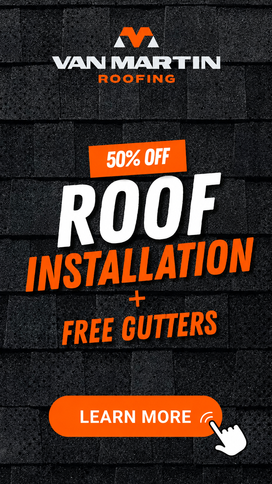 Van Martin Roofing Facebook ad
