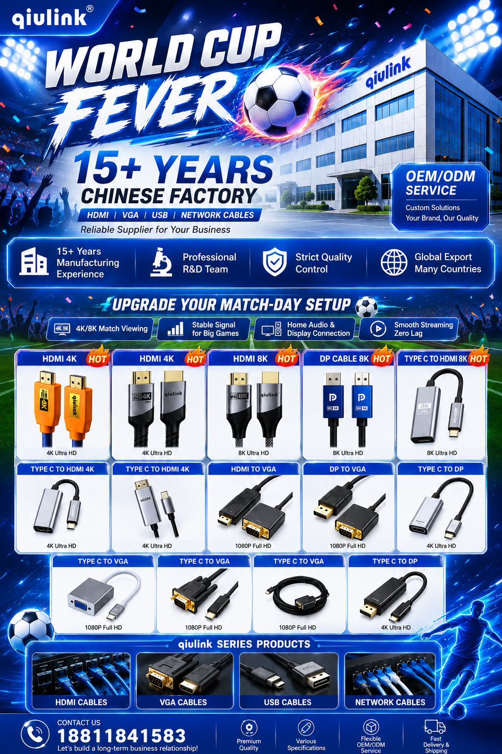 Qiulink hdmi cable Facebook ad from Jul 14, 2026