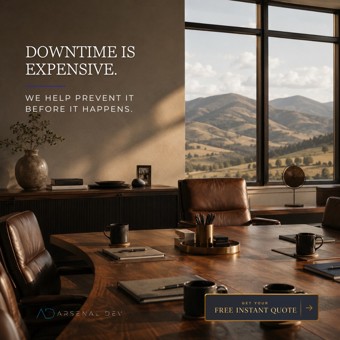 Arsenal Dev Managed Services Facebook ad: Bozeman | IT Services & Cybersecurity | Arsenal Dev