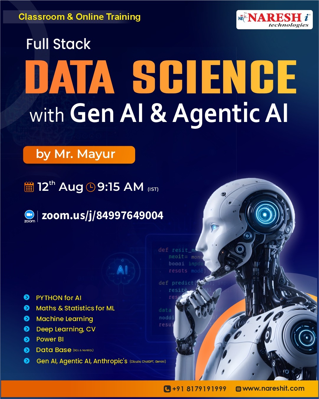 Naresh I Technologies Facebook ad: Take your career to the next level with our Full Stack…