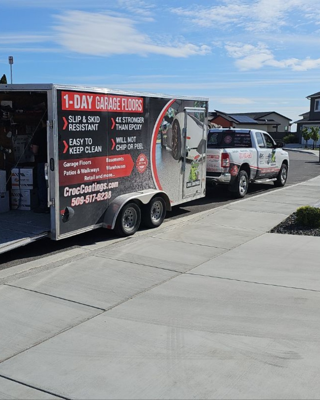 Croc Coatings Facebook ad: Concrete Coatings & Epoxy Floor Coating North Idaho…