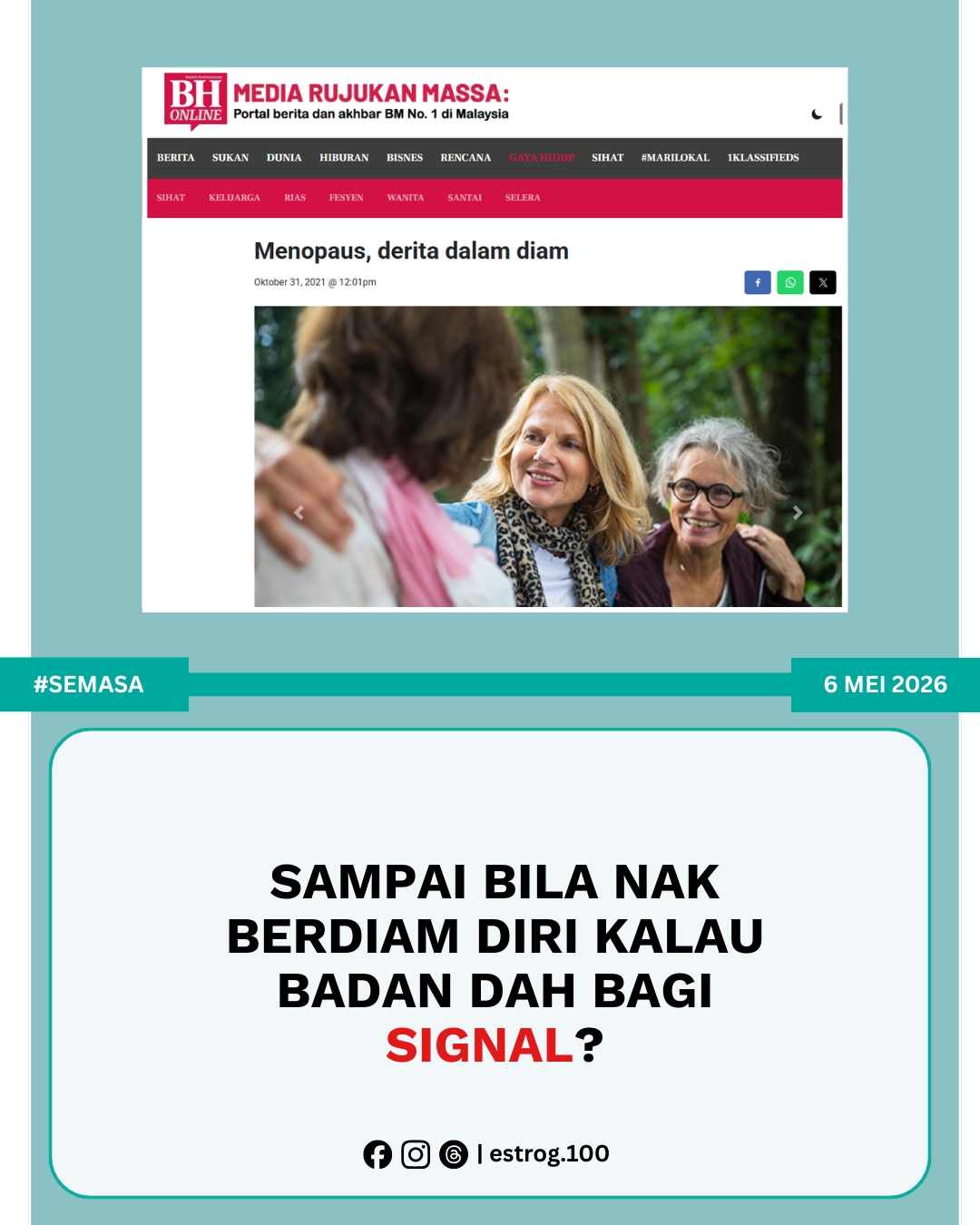 EstroG-100 - Rahsia Wanita Menopause Facebook ad