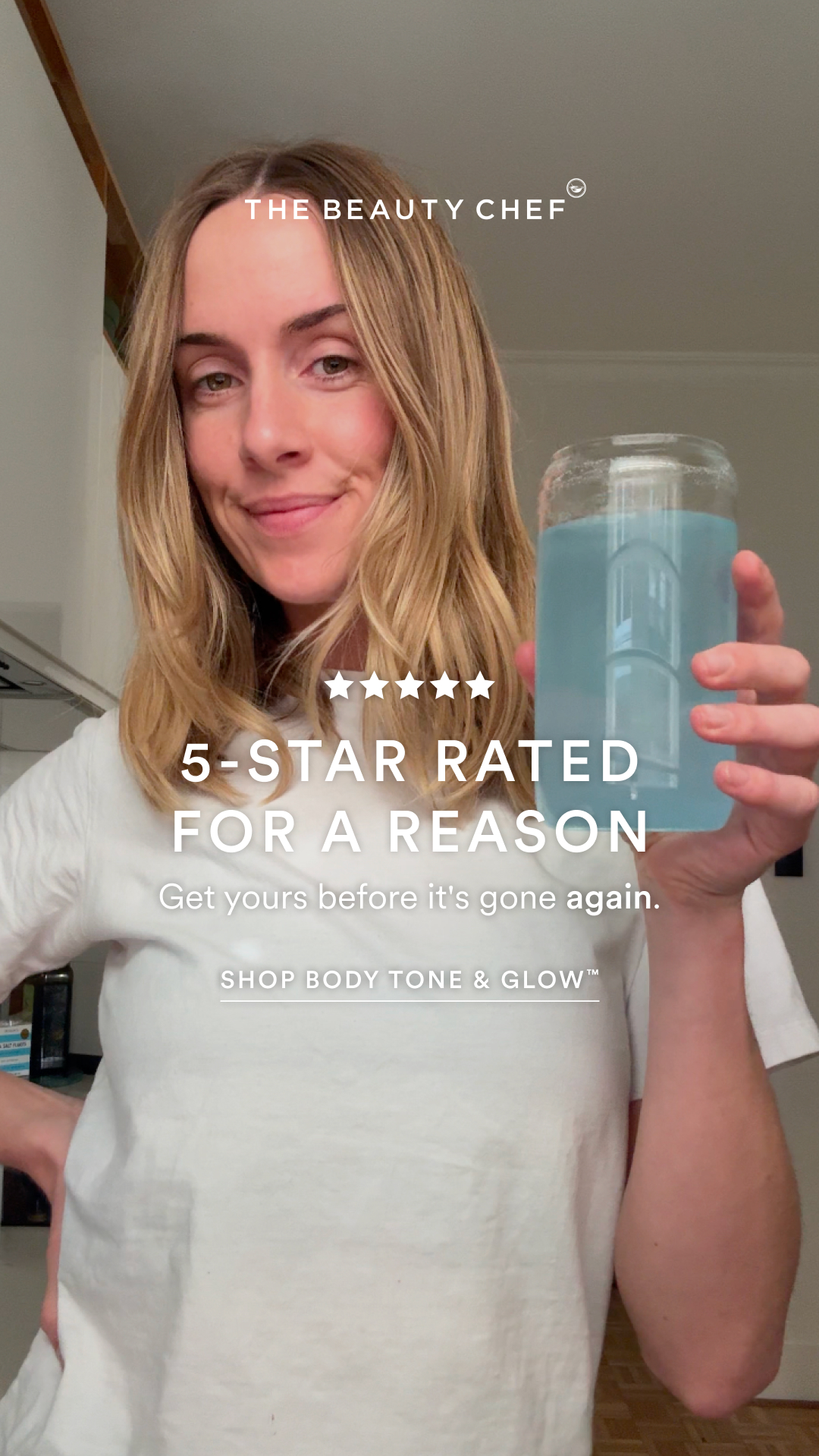 The Beauty Chef Facebook ad: 5-star rated-only $3.27 a day.